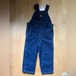 Flannel cuffed overalls